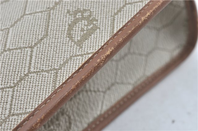 Authentic Christian Dior Honeycomb Clutch Hand Bag Purse PVC Beige CD J1910