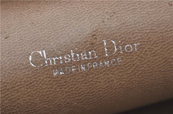 Authentic Christian Dior Honeycomb Clutch Hand Bag Purse PVC Beige CD J1910