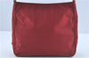 Authentic PRADA Nylon Stainless Shoulder Hand Bag Purse B8446 Red J1913