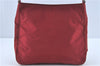 Authentic PRADA Nylon Stainless Shoulder Hand Bag Purse B8446 Red J1913