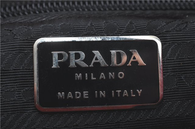 Authentic PRADA Nylon Stainless Shoulder Hand Bag Purse B8446 Red J1913