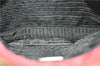 Authentic PRADA Nylon Stainless Shoulder Hand Bag Purse B8446 Red J1913
