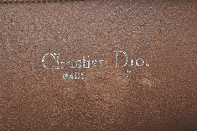 Auth Christian Dior Honeycomb Clutch Hand Bag Purse PVC Leather Black CD J1915