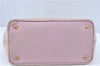 Authentic PRADA Canapa SS 2Way Shoulder Hand Bag Purse Canvas Light Pink J1916