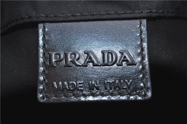 Authentic PRADA Nylon Tessuto Drawstring Pouch Purse Black J1917