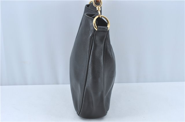 Authentic GUCCI Bamboo Hand Tote Bag Purse Leather 0011638 Black Junk J1918