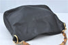 Authentic GUCCI Bamboo Hand Tote Bag Purse Leather 0011638 Black Junk J1918