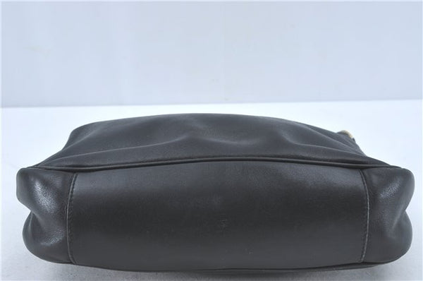 Authentic GUCCI Bamboo Hand Tote Bag Purse Leather 0011638 Black Junk J1918