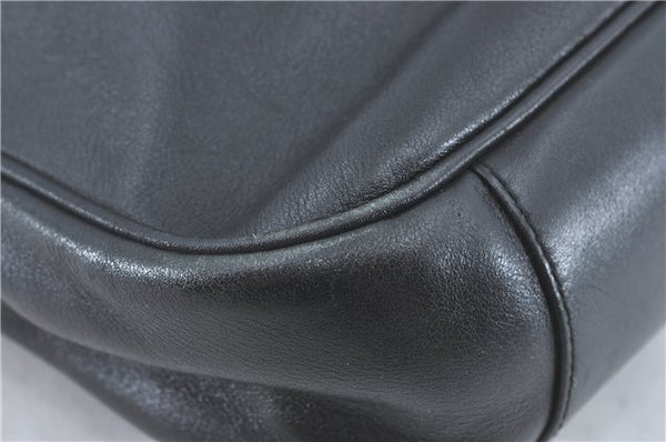 Authentic GUCCI Bamboo Hand Tote Bag Purse Leather 0011638 Black Junk J1918