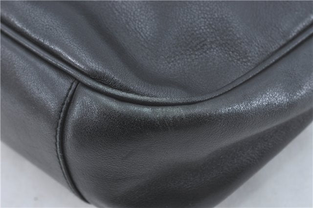 Authentic GUCCI Bamboo Hand Tote Bag Purse Leather 0011638 Black Junk J1918