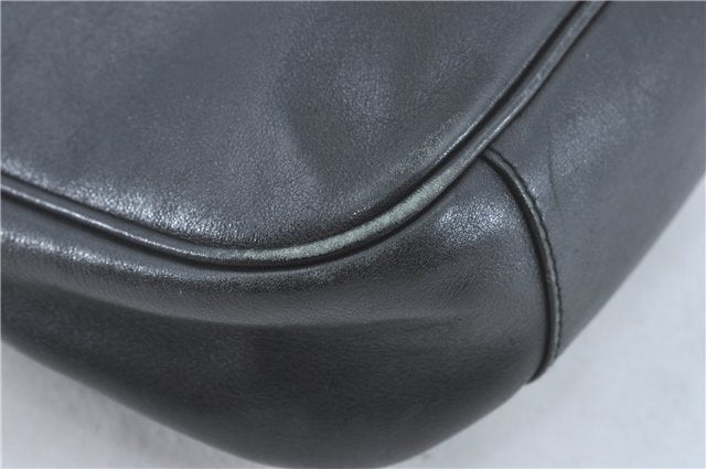 Authentic GUCCI Bamboo Hand Tote Bag Purse Leather 0011638 Black Junk J1918