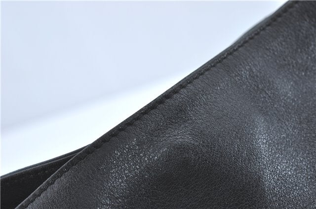 Authentic GUCCI Bamboo Hand Tote Bag Purse Leather 0011638 Black Junk J1918