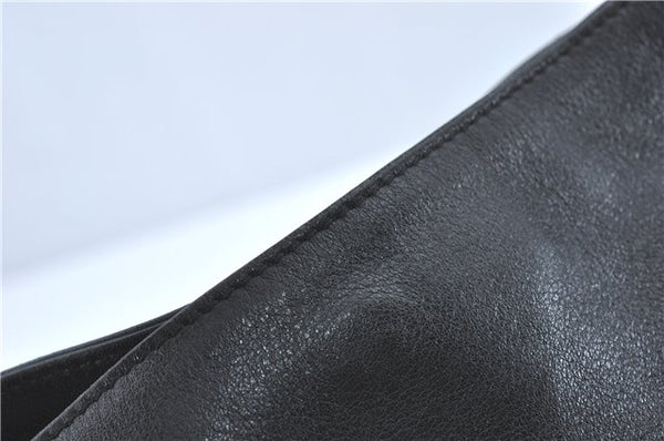 Authentic GUCCI Bamboo Hand Tote Bag Purse Leather 0011638 Black Junk J1918