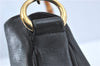 Authentic GUCCI Bamboo Hand Tote Bag Purse Leather 0011638 Black Junk J1918