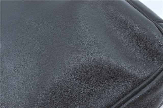 Authentic GUCCI Bamboo Hand Tote Bag Purse Leather 0011638 Black Junk J1918