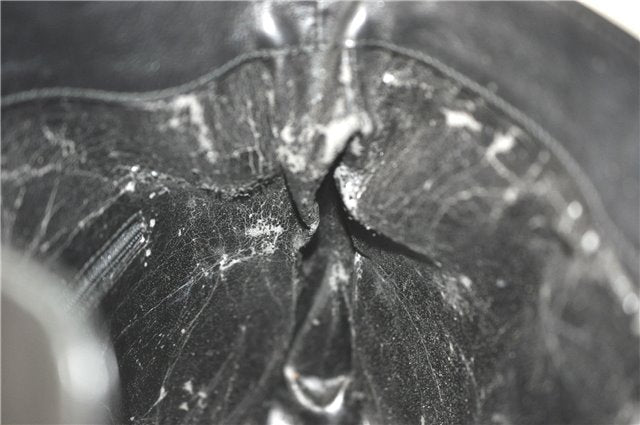 Authentic GUCCI Bamboo Hand Tote Bag Purse Leather 0011638 Black Junk J1918