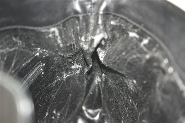 Authentic GUCCI Bamboo Hand Tote Bag Purse Leather 0011638 Black Junk J1918