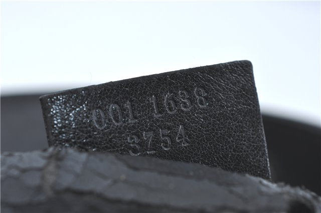 Authentic GUCCI Bamboo Hand Tote Bag Purse Leather 0011638 Black Junk J1918