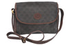 Authentic GUCCI Shoulder Cross Body Bag Purse GG PVC Leather Brown Junk J1921