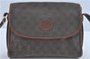 Authentic GUCCI Shoulder Cross Body Bag Purse GG PVC Leather Brown Junk J1921