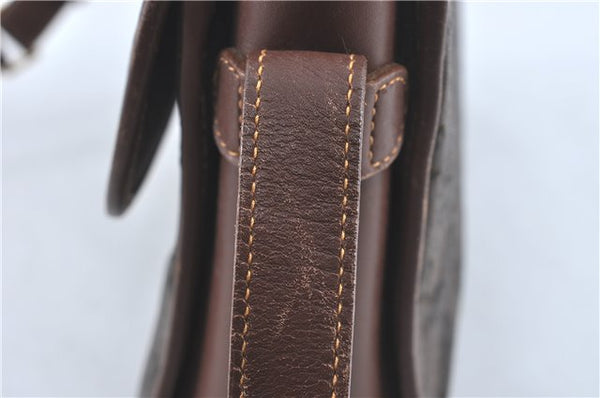 Authentic GUCCI Shoulder Cross Body Bag Purse GG PVC Leather Brown Junk J1921