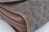 Authentic GUCCI Shoulder Cross Body Bag Purse GG PVC Leather Brown Junk J1921