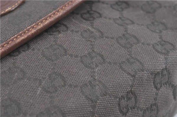 Authentic GUCCI Shoulder Cross Body Bag Purse GG PVC Leather Brown Junk J1921