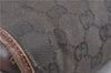 Authentic GUCCI Shoulder Cross Body Bag Purse GG PVC Leather Brown Junk J1921