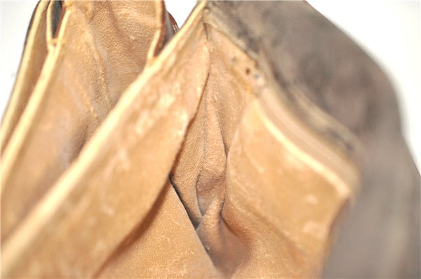 Authentic GUCCI Shoulder Cross Body Bag Purse GG PVC Leather Brown Junk J1921