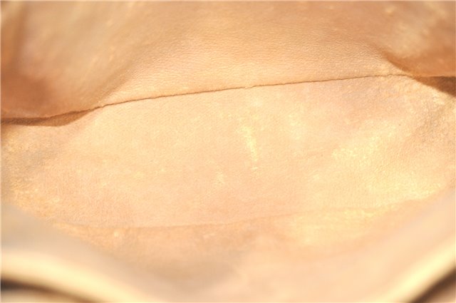 Authentic GUCCI Shoulder Cross Body Bag Purse GG PVC Leather Brown Junk J1921