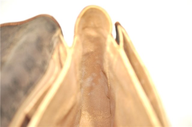 Authentic GUCCI Shoulder Cross Body Bag Purse GG PVC Leather Brown Junk J1921