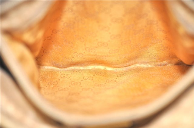 Authentic GUCCI Shoulder Cross Body Bag Purse GG PVC Leather Brown Junk J1921