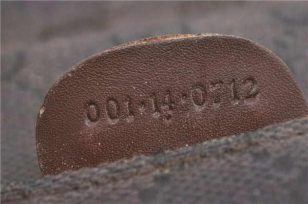 Authentic GUCCI Shoulder Cross Body Bag Purse GG PVC Leather Brown Junk J1921