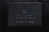 Authentic GUCCI Hand Bag Pouch Purse GG Canvas Leather 07198 Black J1923