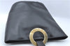 Authentic CELINE Shoulder Cross Body Bag Purse Leather Black J1925