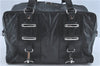 Authentic BALENCIAGA Hand Boston Bag Leather 156428 Black J1929