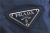 Authentic PRADA Nylon Tessuto Tote Hand Bag Purse Navy Blue J1931