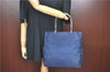 Authentic PRADA Nylon Tessuto Tote Hand Bag Purse Navy Blue J1931