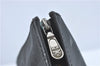 Authentic MCM Visetos PVC Leather Vintage Clutch Hand Bag Purse Black J1933