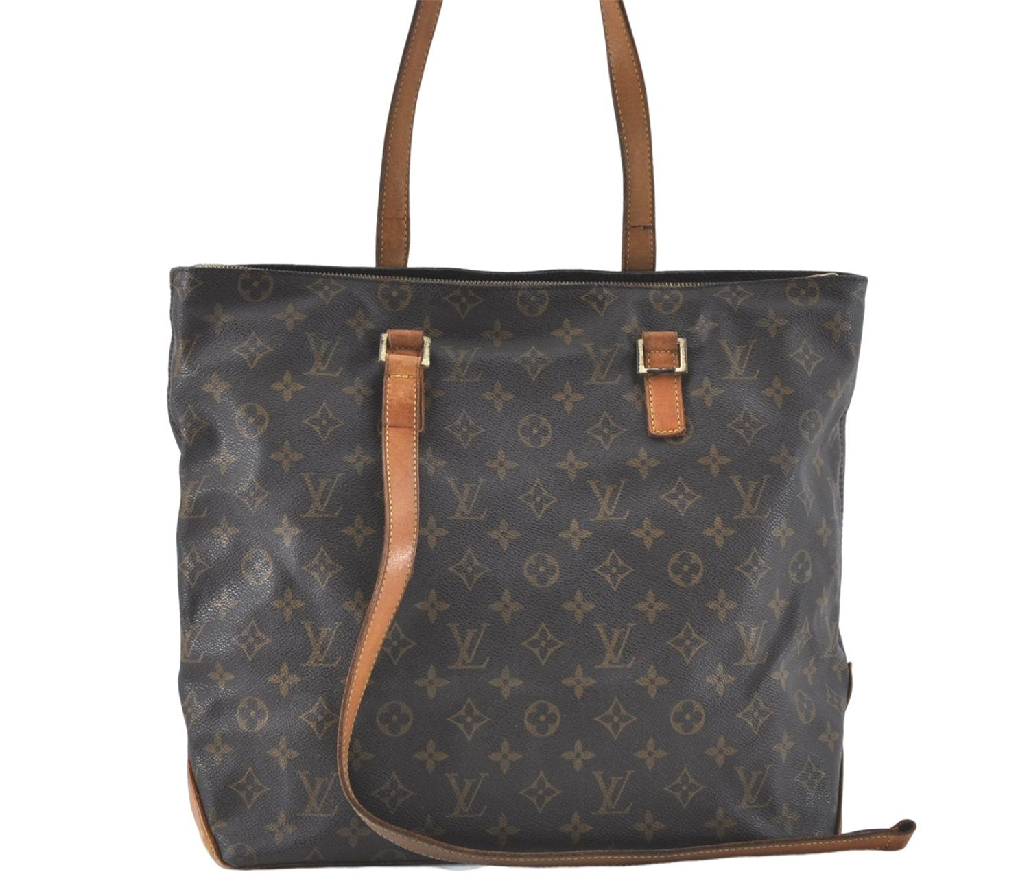 Authentic Louis Vuitton Monogram Cabas Mezzo Tote Bag M51151 LV Junk J1934