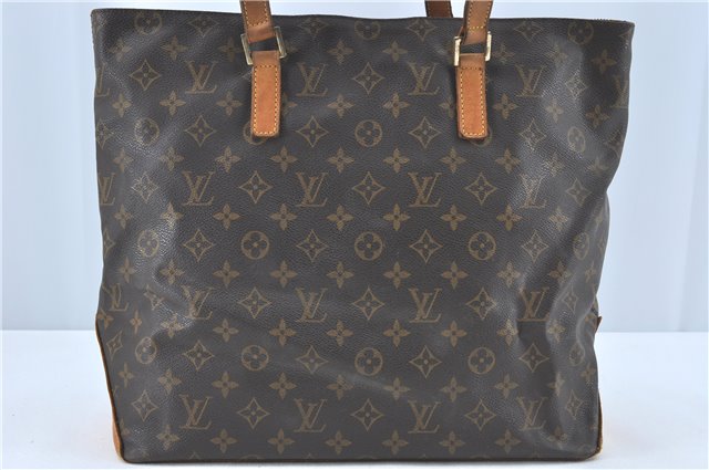 Authentic Louis Vuitton Monogram Cabas Mezzo Tote Bag M51151 LV Junk J1934