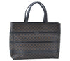 Authentic CELINE Macadam Blason Pattern Hand Bag Purse PVC Leather Black J1937
