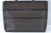 Authentic CELINE Macadam Blason Pattern Hand Bag Purse PVC Leather Black J1937