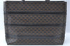 Authentic CELINE Macadam Blason Pattern Hand Bag Purse PVC Leather Black J1937
