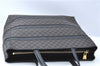 Authentic CELINE Macadam Blason Pattern Hand Bag Purse PVC Leather Black J1937