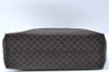 Authentic CELINE Macadam Blason Pattern Hand Bag Purse PVC Leather Black J1937