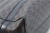 Authentic CELINE Macadam Blason Pattern Hand Bag Purse PVC Leather Black J1937