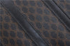 Authentic CELINE Macadam Blason Pattern Hand Bag Purse PVC Leather Black J1937