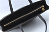 Authentic CELINE Macadam Blason Pattern Hand Bag Purse PVC Leather Black J1937
