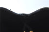 Authentic CELINE Macadam Blason Pattern Hand Bag Purse PVC Leather Black J1937